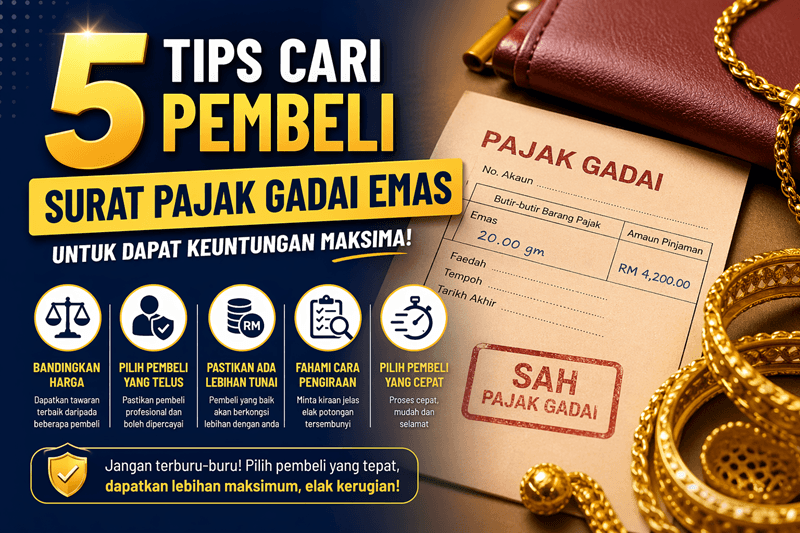 tips cari pembeli surat pajak gadai emas untuk dapat harga belian tinggi