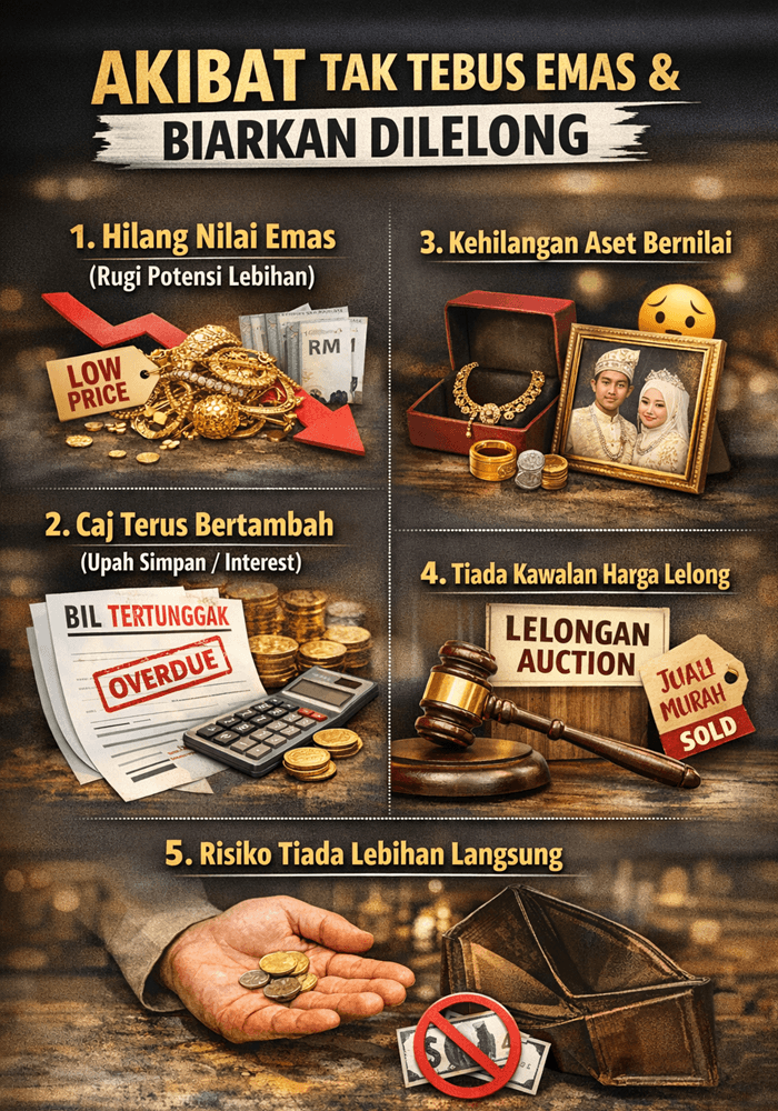 keburukan emas pajak dilelong