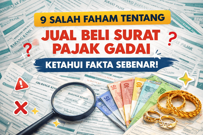 ketahui 9 salah faham jual beli surat pajak gadai emas. Ketahui fakta sebenar